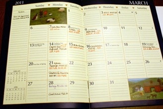 Bills Calendar Inside