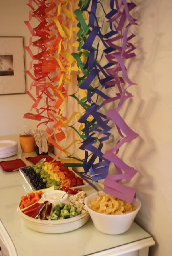 Easy paper rainbow streamers