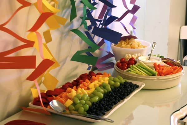 Rainbow Fruit and Veggie Tray