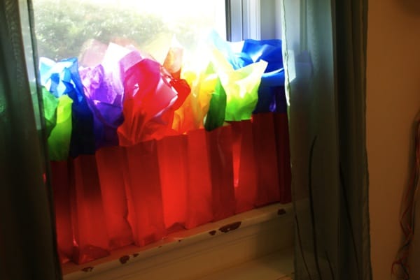 Favor bags for Rainbow Birthday Party