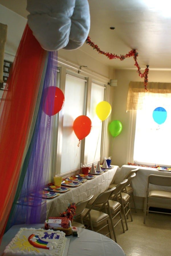 Rainbow Party Room Decor